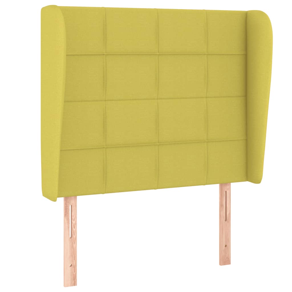 Κρεβάτι Boxspring με Στρώμα Πράσινο 90x200 εκ. Υφασμάτινο