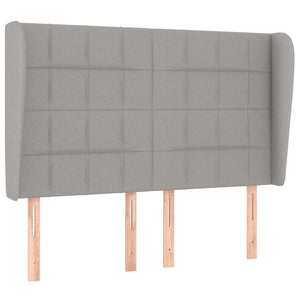 Κρεβάτι Boxspring με Στρώμα Ανοιχτό Γκρι 140x190 εκ. Υφασμάτινο