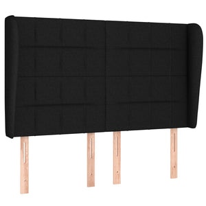 Κρεβάτι Boxspring με Στρώμα Μαύρο 140x190 εκ. Υφασμάτινο
