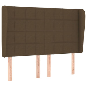 Κρεβάτι Boxspring με Στρώμα Σκούρο Καφέ 140x190 εκ. Υφασμάτινο