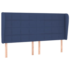Κρεβάτι Boxspring με Στρώμα Μπλε 180x200 εκ. Υφασμάτινο