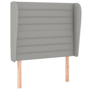 Κρεβάτι Boxspring με Στρώμα Ανοιχτό Γκρι 100x200 εκ. Υφασμάτινο