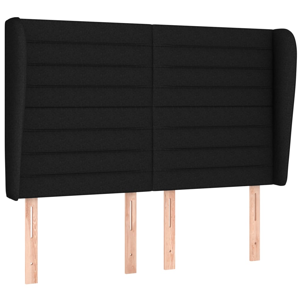 Κρεβάτι Boxspring με Στρώμα Μαύρο 140x190 εκ. Υφασμάτινο