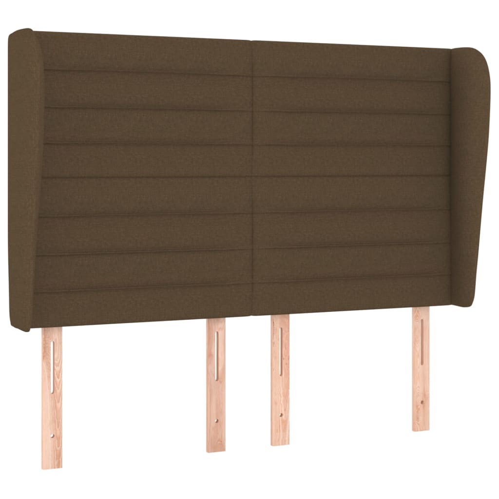 Κρεβάτι Boxspring με Στρώμα Σκούρο Καφέ 140x190 εκ. Υφασμάτινο
