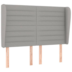Κρεβάτι Boxspring με Στρώμα Ανοιχτό Γκρι 140x200 εκ. Υφασμάτινο