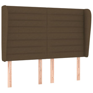 Κρεβάτι Boxspring με Στρώμα Σκούρο Καφέ 140x200 εκ Υφασμάτινο