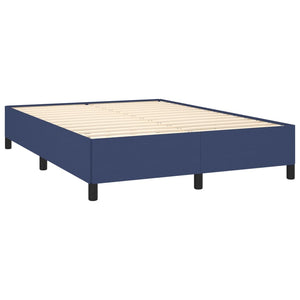 Κρεβάτι Boxspring με Στρώμα Μπλε 140x200 εκ. Υφασμάτινο