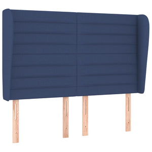 Κρεβάτι Boxspring με Στρώμα Μπλε 140x200 εκ. Υφασμάτινο