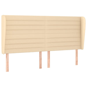 Κρεβάτι Boxspring με Στρώμα Κρεμ 180x200 εκ. Υφασμάτινο