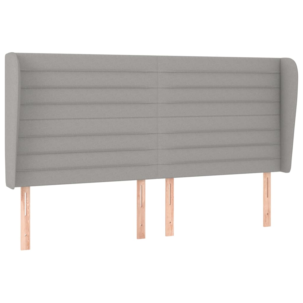 Κρεβάτι Boxspring με Στρώμα Ανοιχτό Γκρι 200x200 εκ. Υφασμάτινο