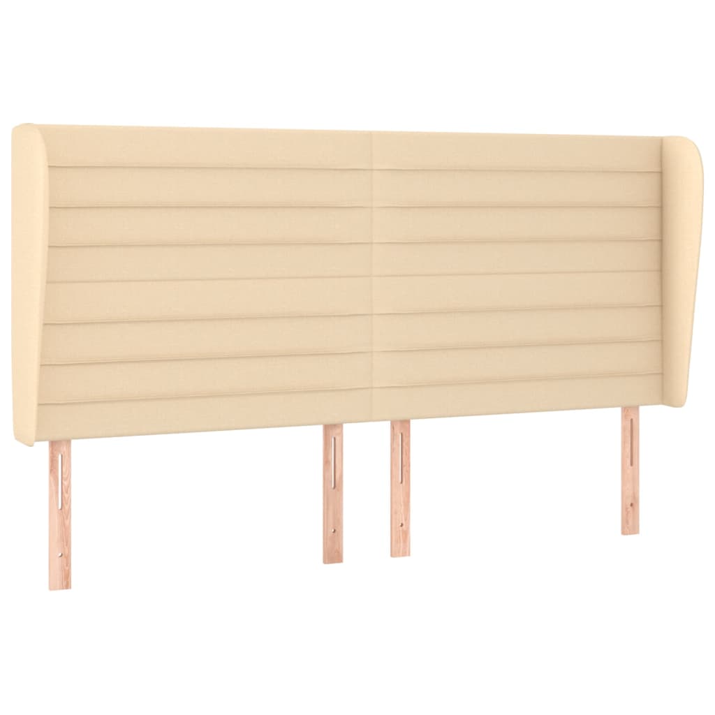 Κρεβάτι Boxspring με Στρώμα Κρεμ 200x200 εκ. Υφασμάτινο