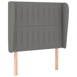 Κρεβάτι Boxspring με Στρώμα Σκούρο Γκρι 100x200 εκ. Υφασμάτινο