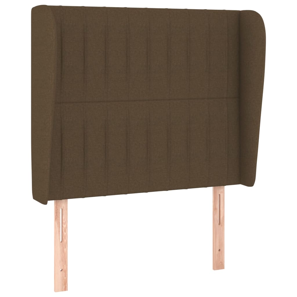 Κρεβάτι Boxspring με Στρώμα Σκούρο Καφέ 100x200 εκ. Υφασμάτινο - Pakobazaar