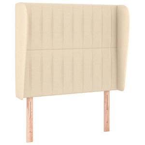 Κρεβάτι Boxspring με Στρώμα Κρεμ 100 x 200 εκ. Υφασμάτινο