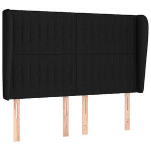 Κρεβάτι Boxspring με Στρώμα Μαύρο 140x190 εκ. Υφασμάτινο