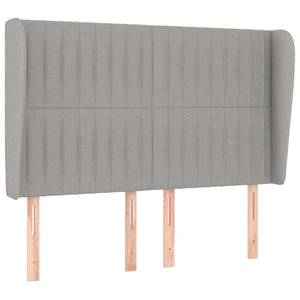 Κρεβάτι Boxspring με Στρώμα Ανοιχτό Γκρι 140x200 εκ. Υφασμάτινο