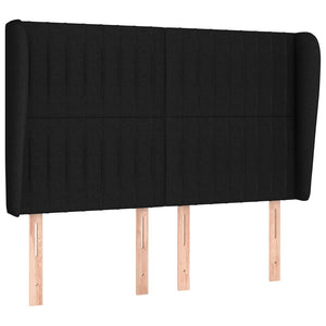 Κρεβάτι Boxspring με Στρώμα Μαύρο 140x200 εκ. Υφασμάτινο