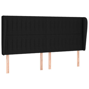 Κρεβάτι Boxspring με Στρώμα Μαύρο 180x200 εκ. Υφασμάτινο