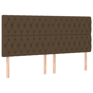 Κρεβάτι Boxspring με Στρώμα Σκούρο Καφέ 180x200 εκ Υφασμάτινο