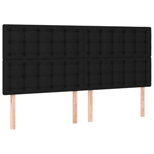 Κρεβάτι Boxspring με Στρώμα Μαύρο 160x200 εκ. Υφασμάτινο - Pakobazaar