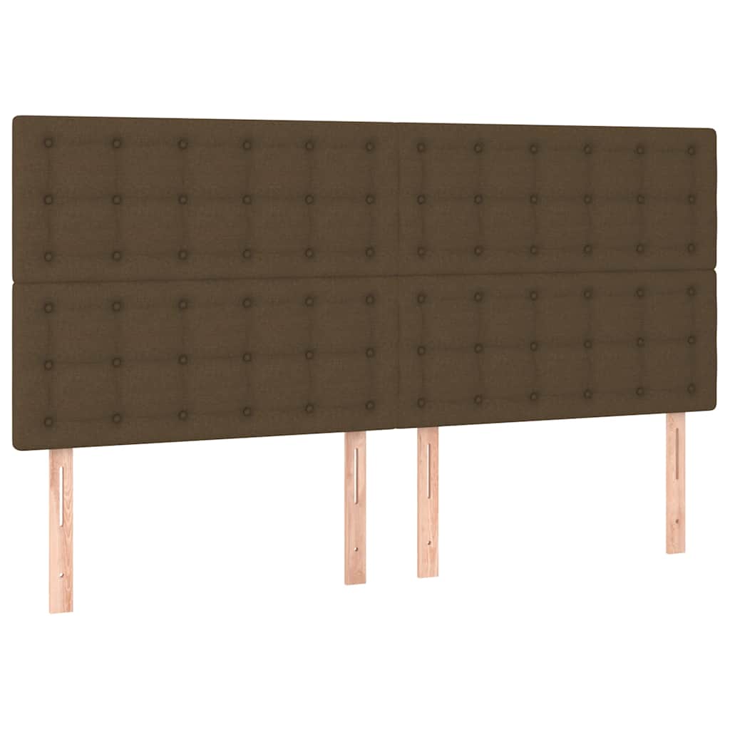 Κρεβάτι Boxspring με Στρώμα Σκούρο Καφέ 160x200 εκ Υφασμάτινο - Pakobazaar