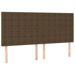 Κρεβάτι Boxspring με Στρώμα Σκούρο Καφέ 160x200 εκ Υφασμάτινο - Pakobazaar