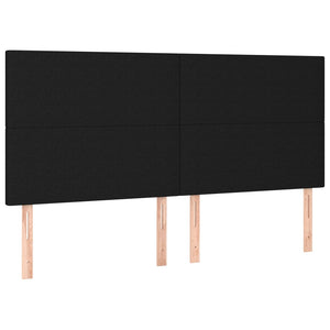 Κρεβάτι Boxspring με Στρώμα Μαύρο 200x200 εκ. Υφασμάτινο - Pakobazaar