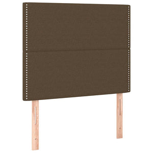 Κρεβάτι Boxspring με Στρώμα Σκούρο Καφέ 80x200 εκ. Υφασμάτινο