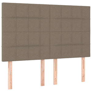 Κρεβάτι Boxspring με Στρώμα Taupe 140x190 εκ. Υφασμάτινο