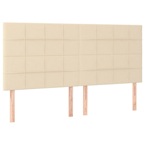 Κρεβάτι Boxspring με Στρώμα Κρεμ 180x200 εκ. Υφασμάτινο