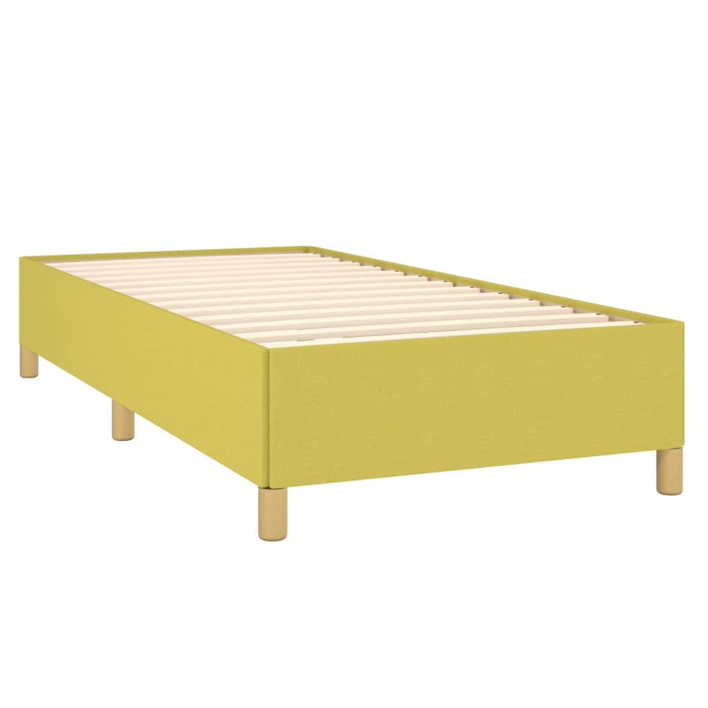 Κρεβάτι Boxspring με Στρώμα Πράσινο 90x200 εκ. Υφασμάτινο