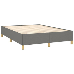 Κρεβάτι Boxspring με Στρώμα Σκούρο Γκρι 140x190 εκ. Υφασμάτινο