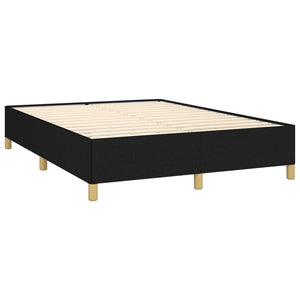 Κρεβάτι Boxspring με Στρώμα Μαύρο 140x190 εκ. Υφασμάτινο