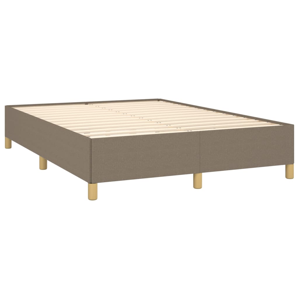 Κρεβάτι Boxspring με Στρώμα Taupe 140x190 εκ. Υφασμάτινο