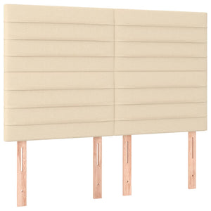 Κρεβάτι Boxspring με Στρώμα Κρεμ 140x190 εκ. Υφασμάτινο - Pakobazaar