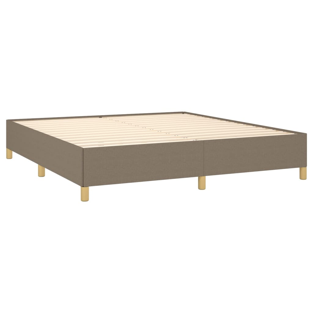 Κρεβάτι Boxspring με Στρώμα Taupe 160x200 εκ. Υφασμάτινο