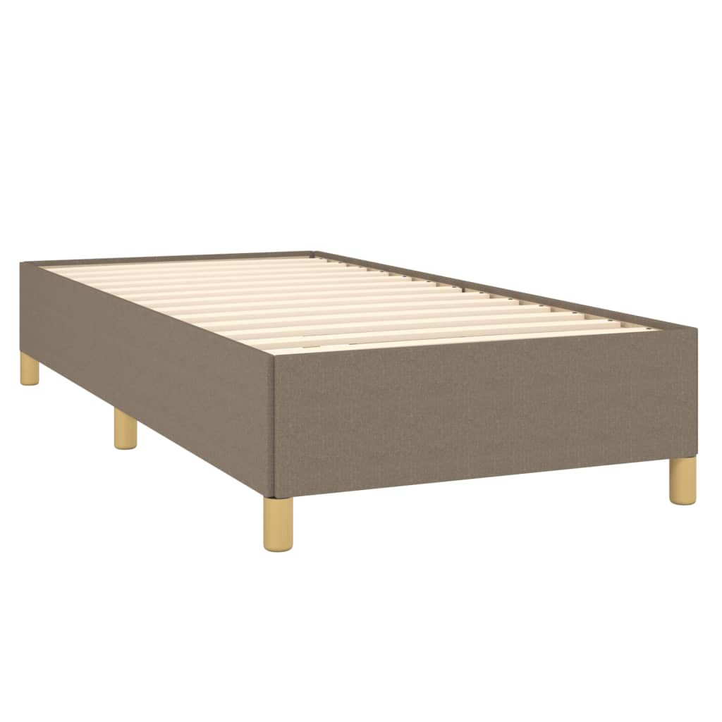Κρεβάτι Boxspring με Στρώμα Taupe 80x200 εκ. Υφασμάτινο