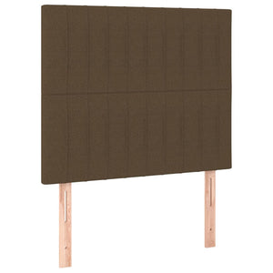 Κρεβάτι Boxspring με Στρώμα Σκούρο Καφέ 100x200 εκ. Υφασμάτινο