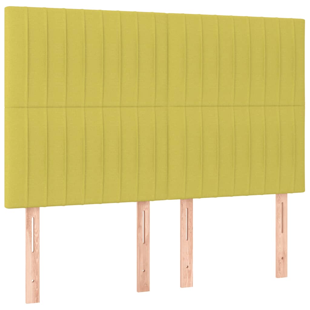Κρεβάτι Boxspring με Στρώμα Πράσινο 140x190 εκ. Υφασμάτινο