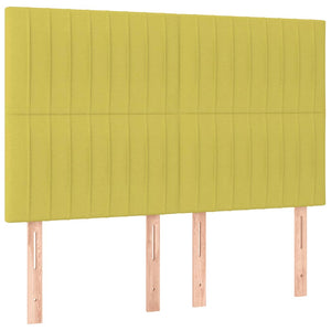 Κρεβάτι Boxspring με Στρώμα Πράσινο 140x190 εκ. Υφασμάτινο