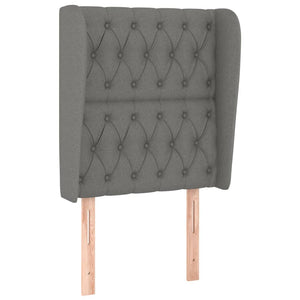 Κρεβάτι Boxspring με Στρώμα Σκούρο Γκρι 80x200 εκ. Υφασμάτινο - Pakobazaar