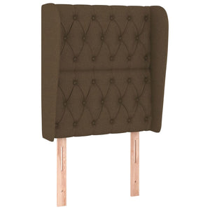 Κρεβάτι Boxspring με Στρώμα Σκούρο Καφέ 80x200 εκ. Υφασμάτινο