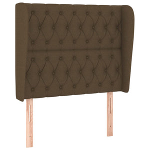 Κρεβάτι Boxspring με Στρώμα Σκούρο Καφέ 90x190 εκ. Υφασμάτινο