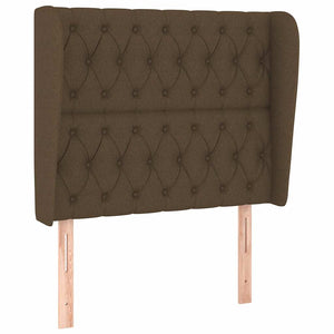 Κρεβάτι Boxspring με Στρώμα Σκούρο Καφέ 90x200 εκ. Υφασμάτινο