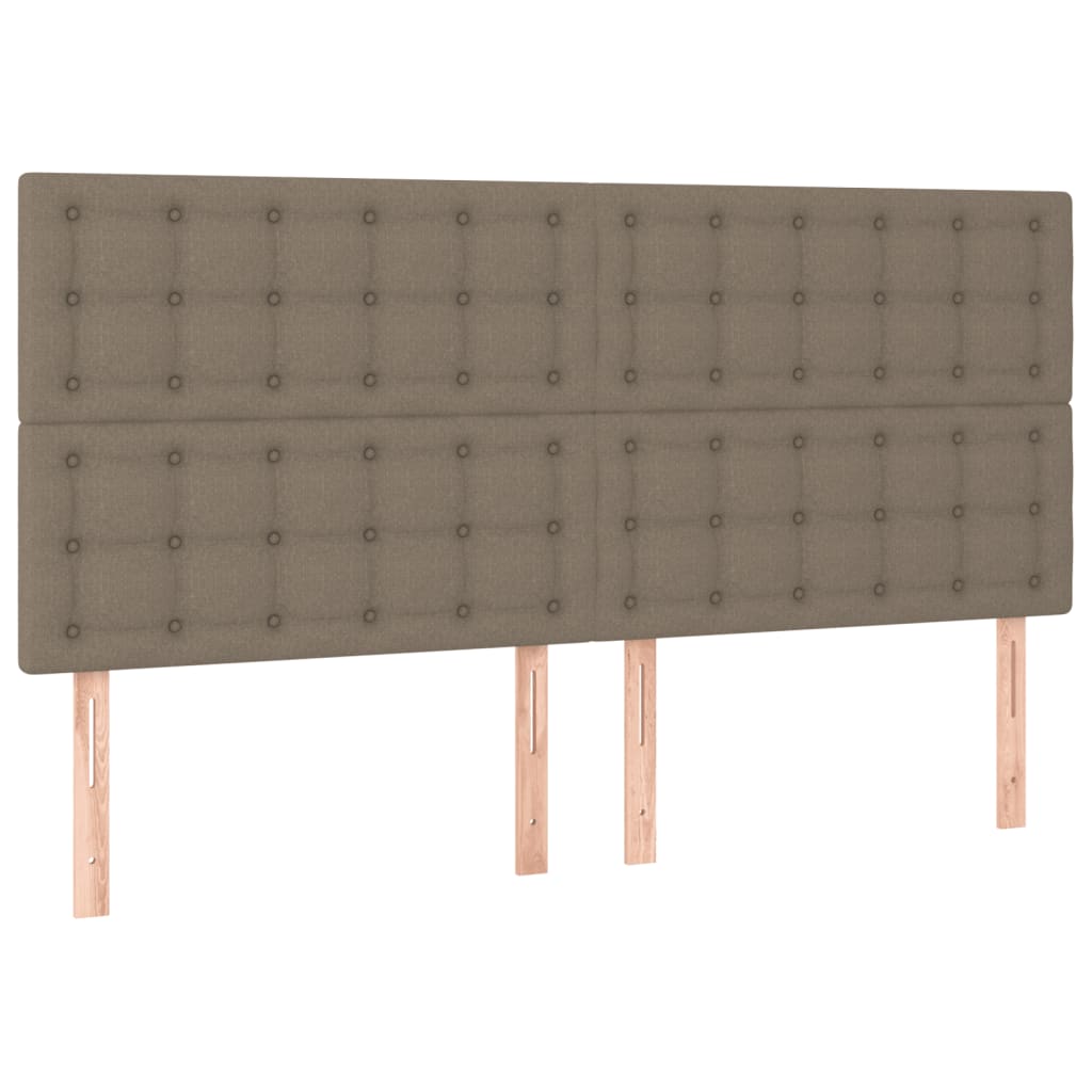 Κρεβάτι Boxspring με Στρώμα Taupe 160x200 εκ. Υφασμάτινο