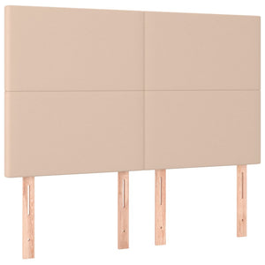 Κρεβάτι Boxspring με Στρώμα Καπουτσίνο 140x200εκ.από Συνθ.Δέρμα - Pakobazaar