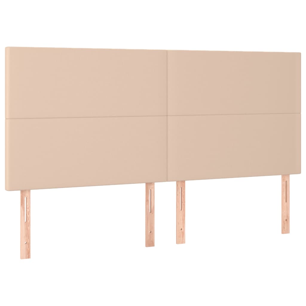 Κρεβάτι Boxspring με Στρώμα Καπουτσίνο 180x200 εκ. Συνθ. Δέρμα