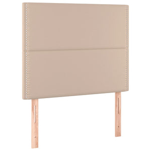 Κρεβάτι Boxspring με Στρώμα Καπουτσίνο 80x200 εκ. Συνθ. Δέρμα