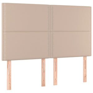Κρεβάτι Boxspring με Στρώμα Καπουτσίνο 140x200εκ.από Συνθ.Δέρμα - Pakobazaar