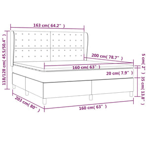 Κρεβάτι Boxspring με Στρώμα Καφέ 160x200εκ. από Συνθετικό Δέρμα - Pakobazaar